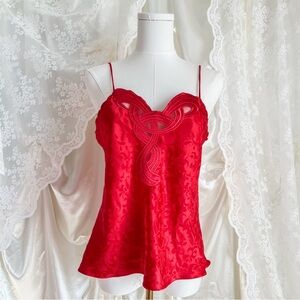 Red Erika Taylor Satin Camisole